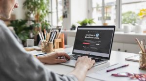 Étudiant suivant une formation WordPress en ligne